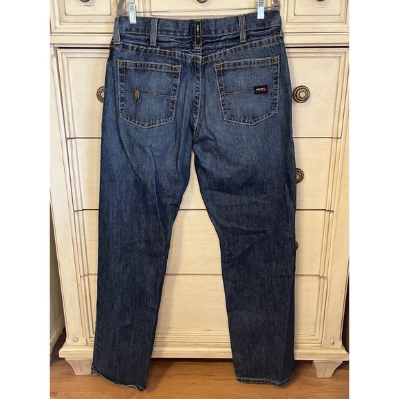 Ariat FR M3 Loose Straight Leg Jeans Mens 34x34 Flame Resistant Work Denim Blue - Picture 3 of 5
